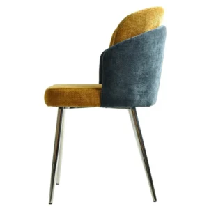 mobiliario-contract-silla dresde cromada tapizada chenilla azul y amarillo 2